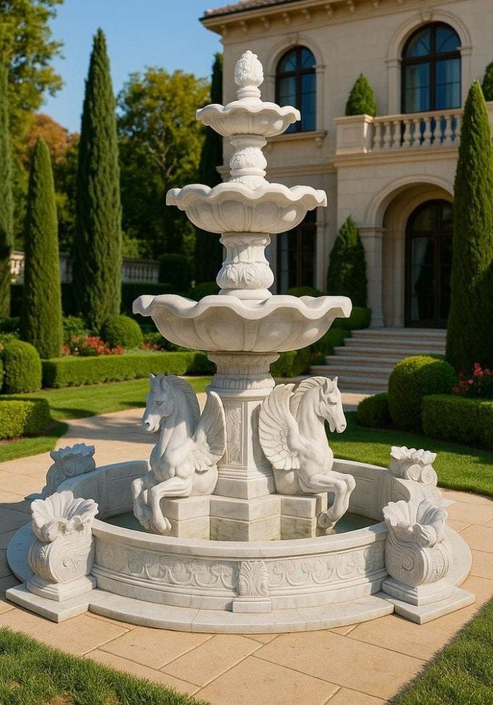 Luxury marble fountain project by Divine Marble Art